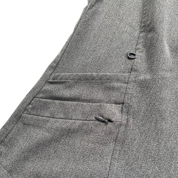 Cuddl Duds Scrub Top Womens XS Heather Gray Split Neck Short Sleeve ClimateRight - Picture 14 of 15